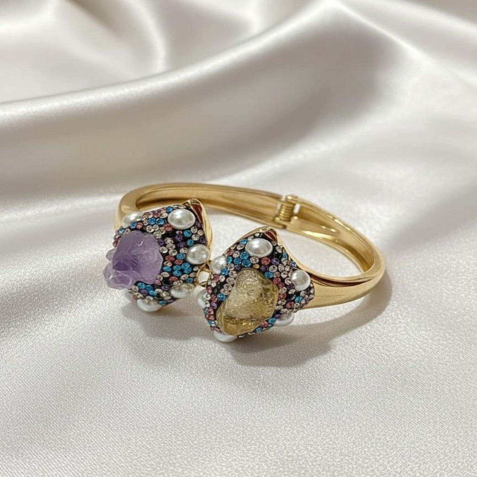 Turkish Multicolour Double Crystal Designer Bracelet