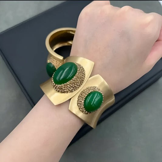 Golden Emerald Turkish Bracelet