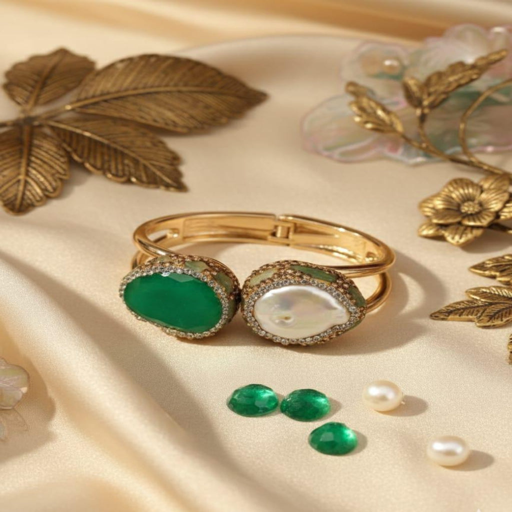 MOP with Jade Turkish Bracelet