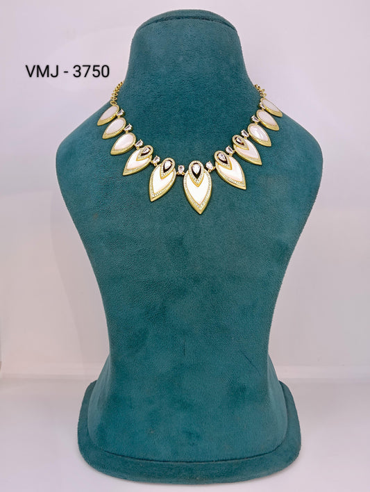 Off-White Diamond Malachite Necklace