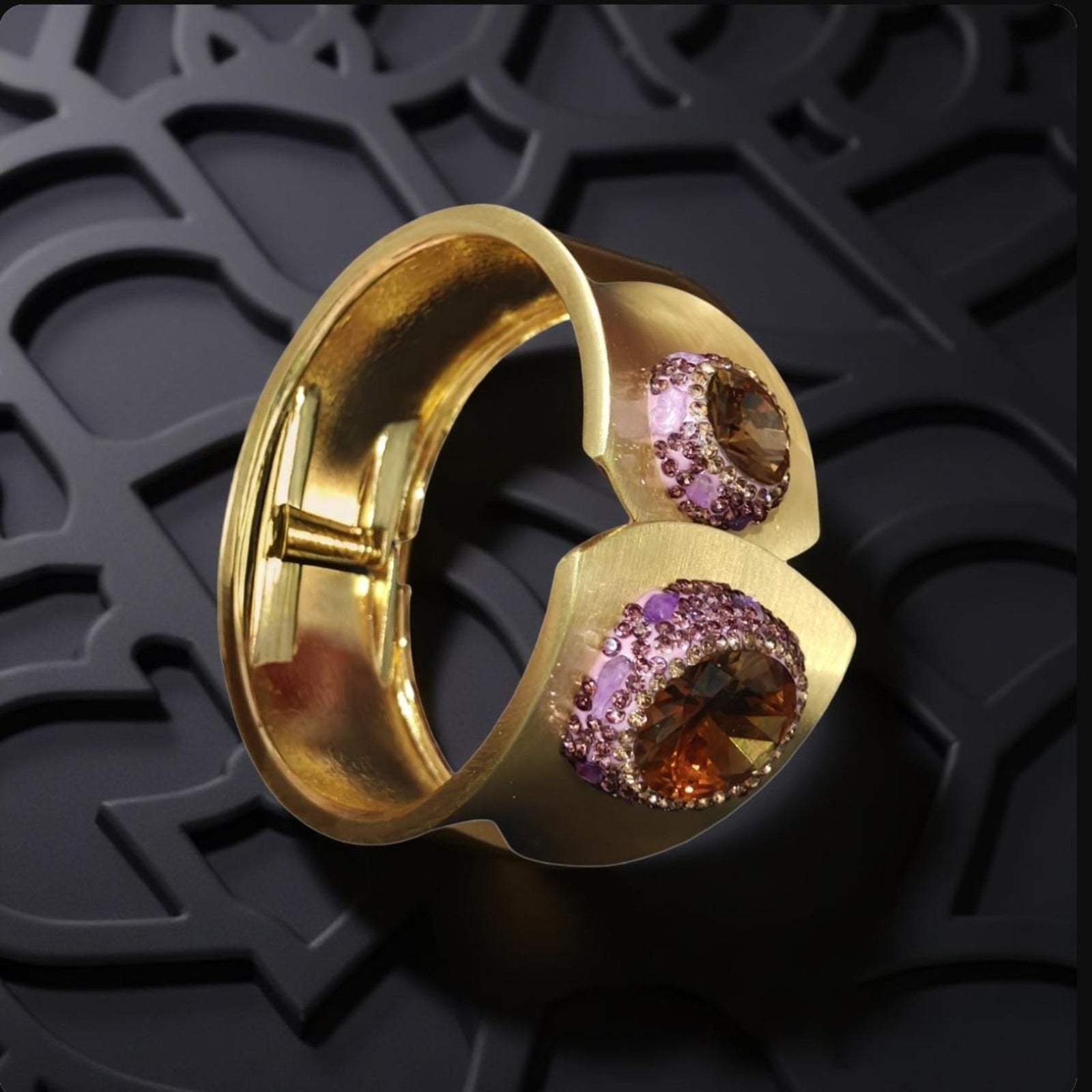 Turkish Amber Crystal Designer Bracelet