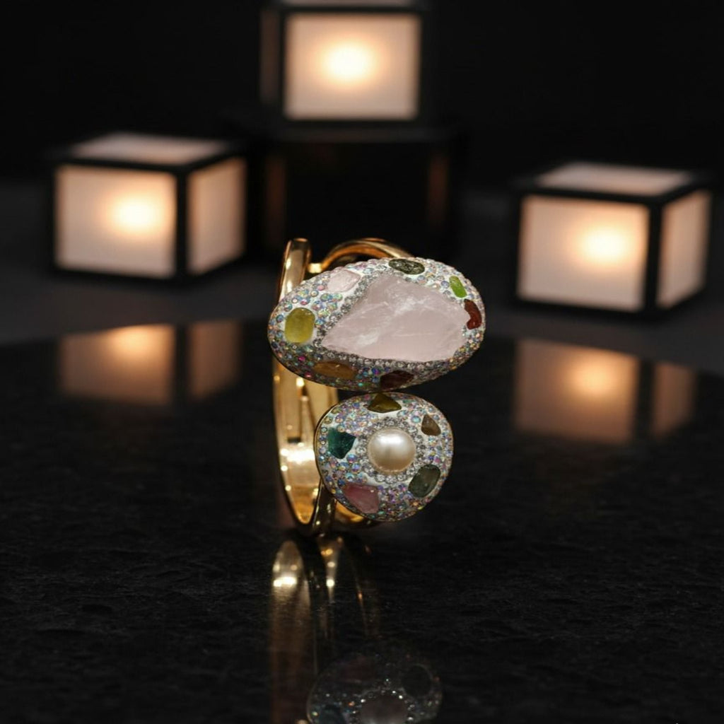 Pearl with Rose Quartz Turkish Bracelet