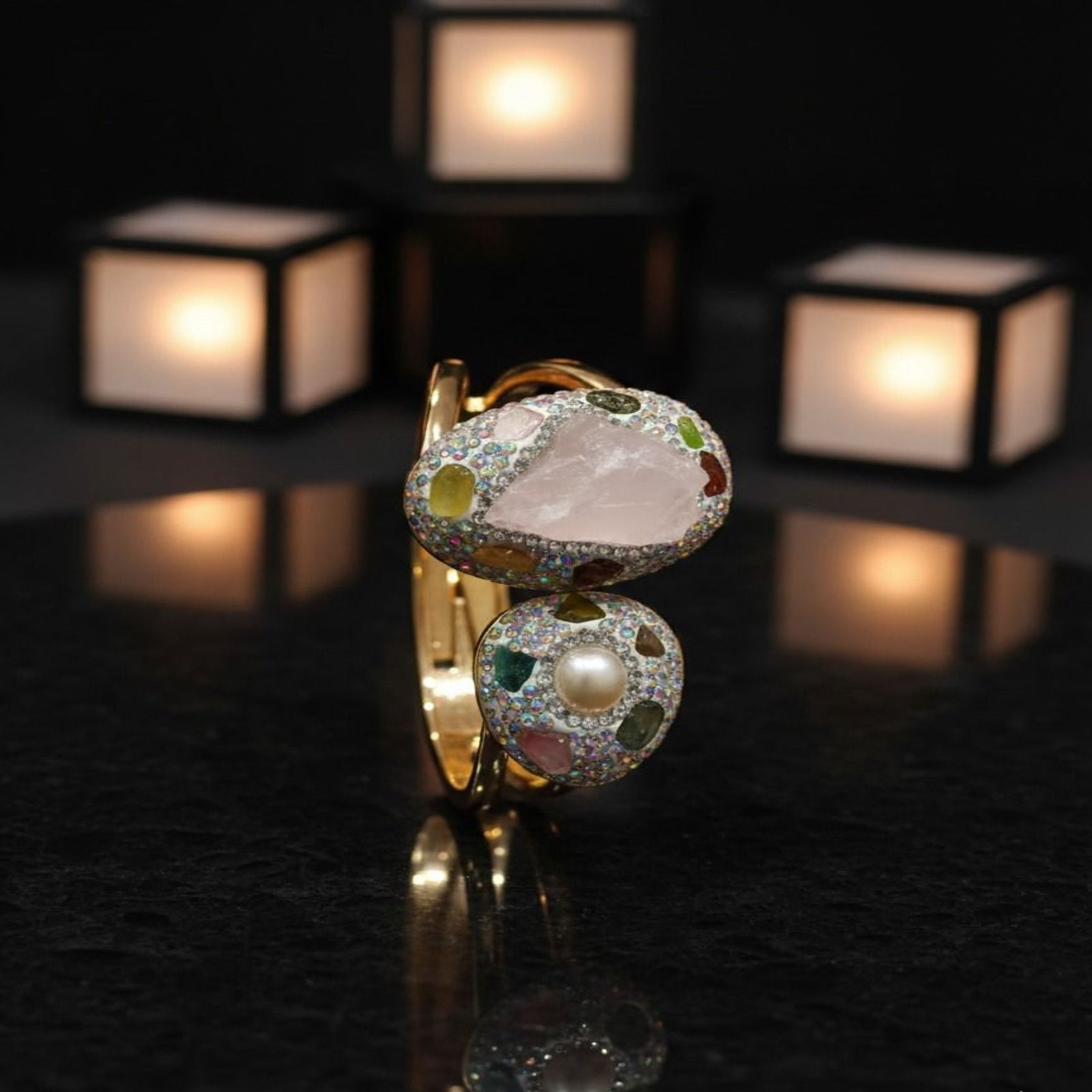 Pearl with Rose Quartz Turkish Bracelet