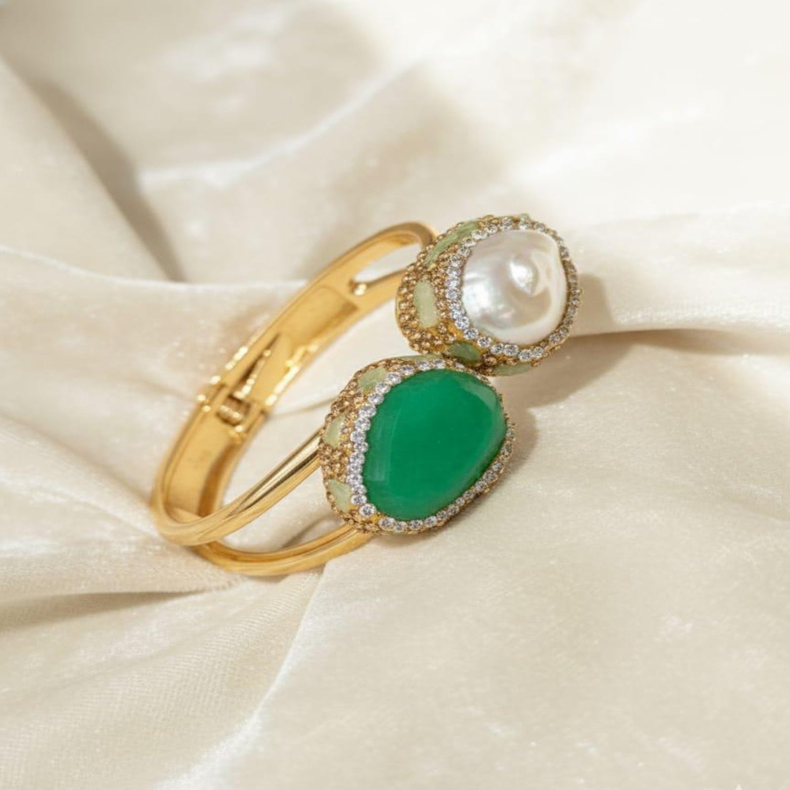 MOP with Jade Turkish Bracelet