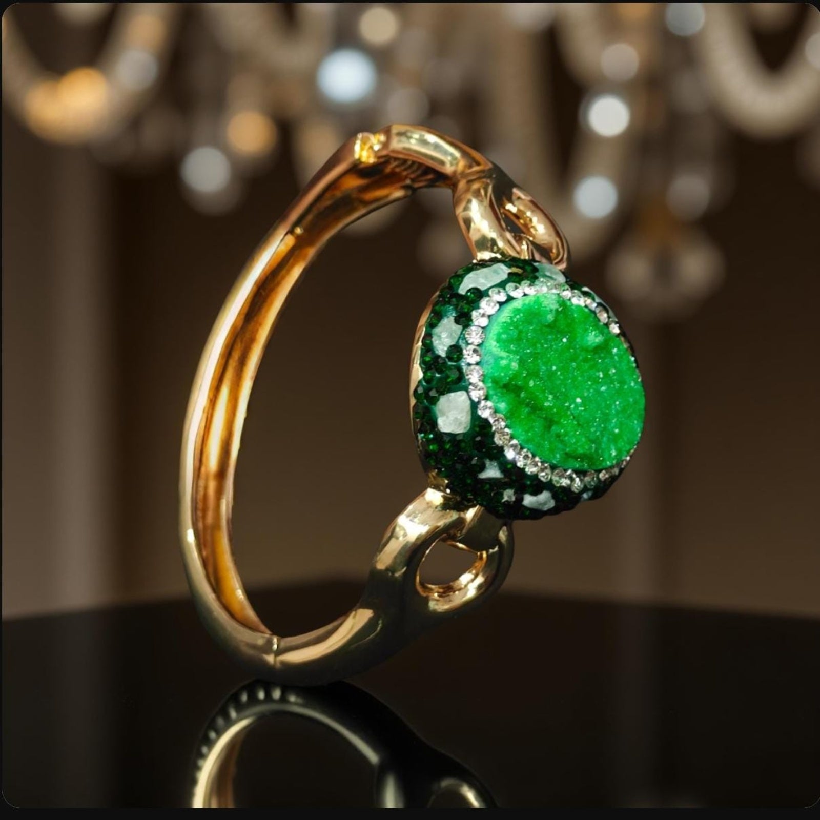 Emerald Glow Turkish Bracelet