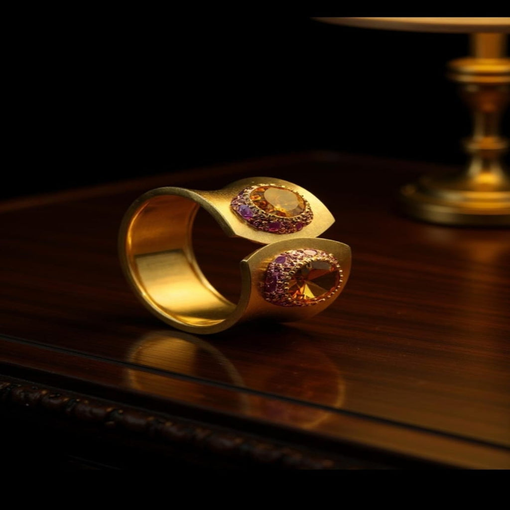 Turkish Amber Crystal Designer Bracelet