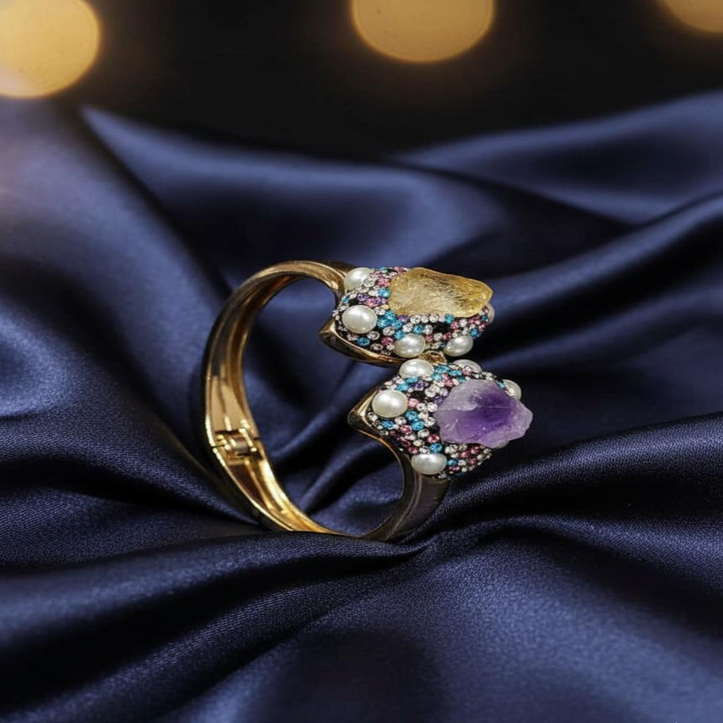 Turkish Multicolour Double Crystal Designer Bracelet