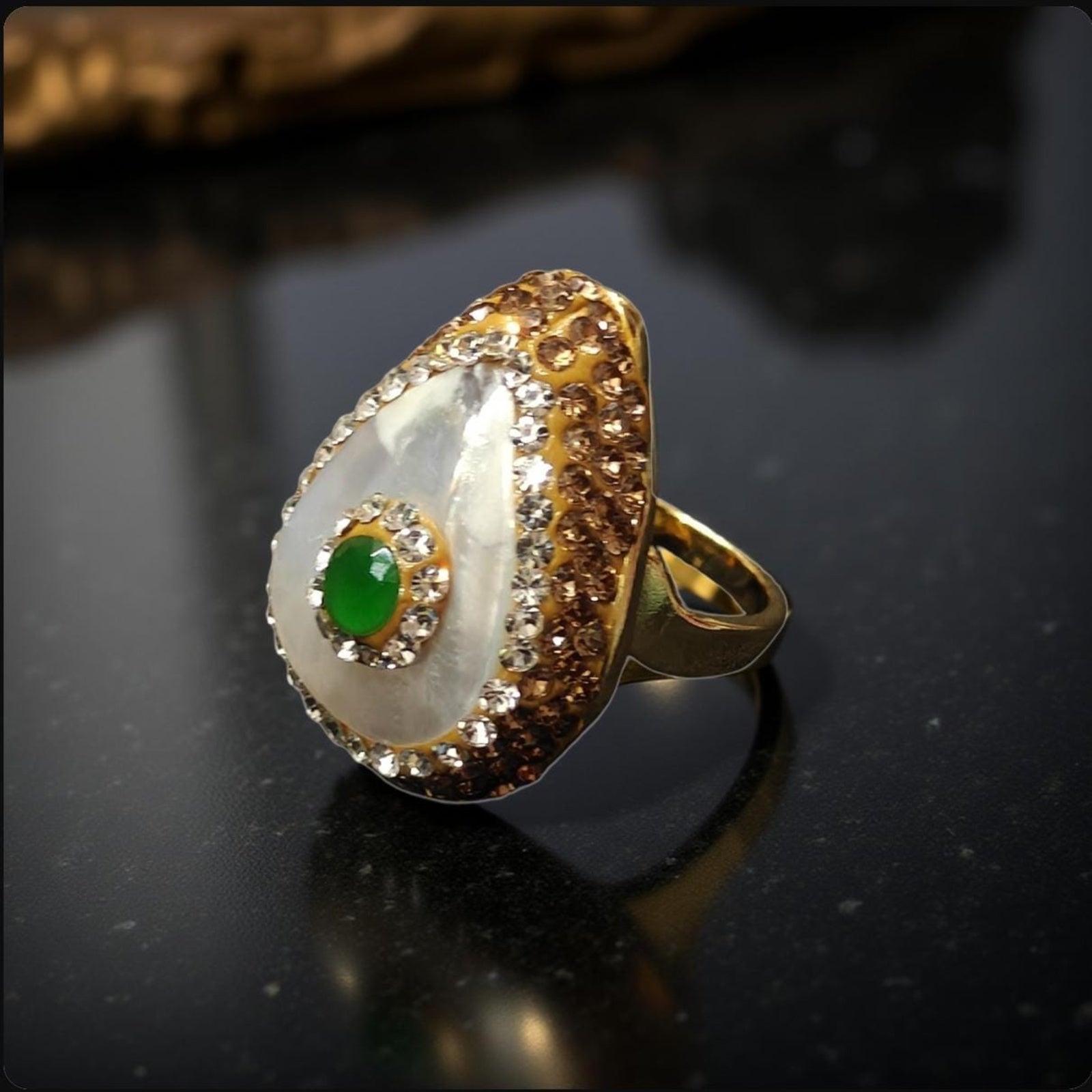 Mother of Pearl Teardrop Turkish Bracelet & Ring