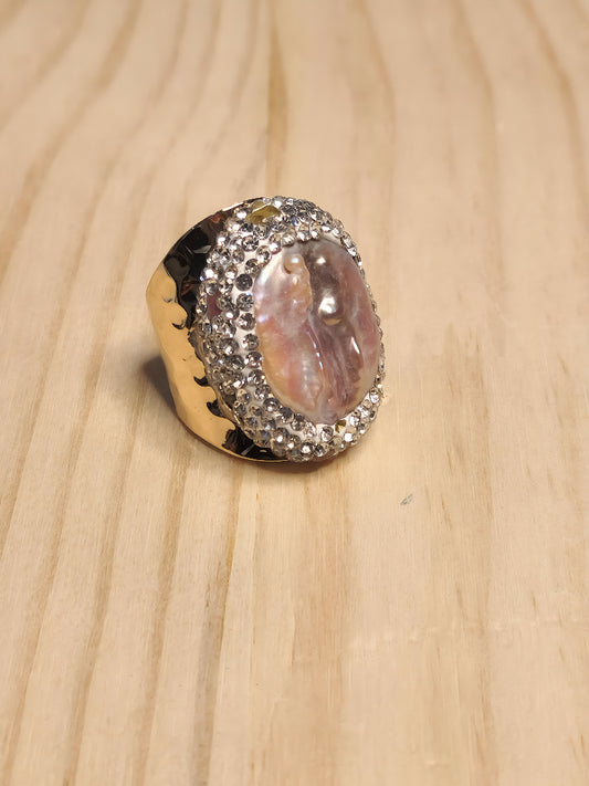 Peach Stone Turkish Ring