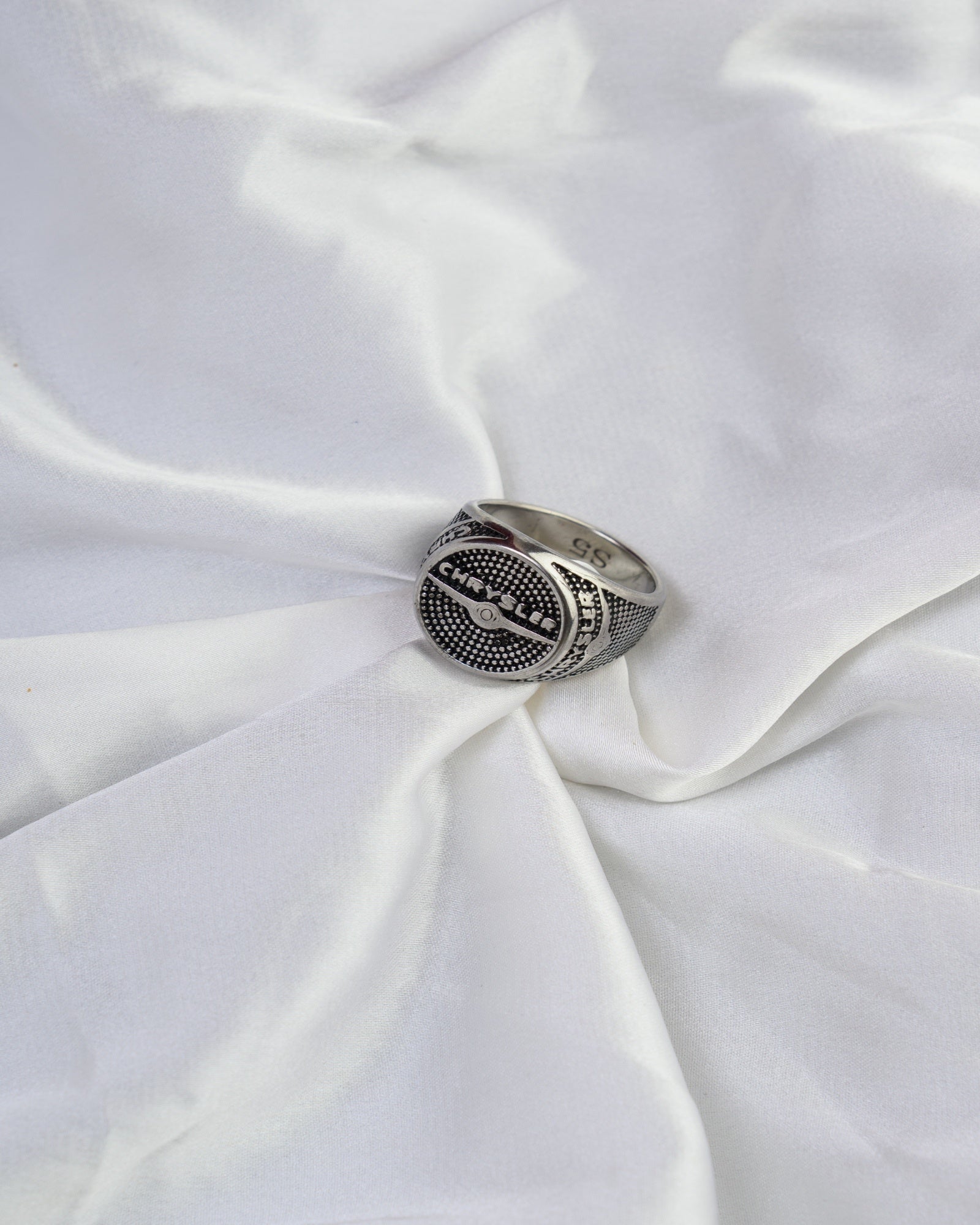 Men’s Silver Plated Chrysler Ring
