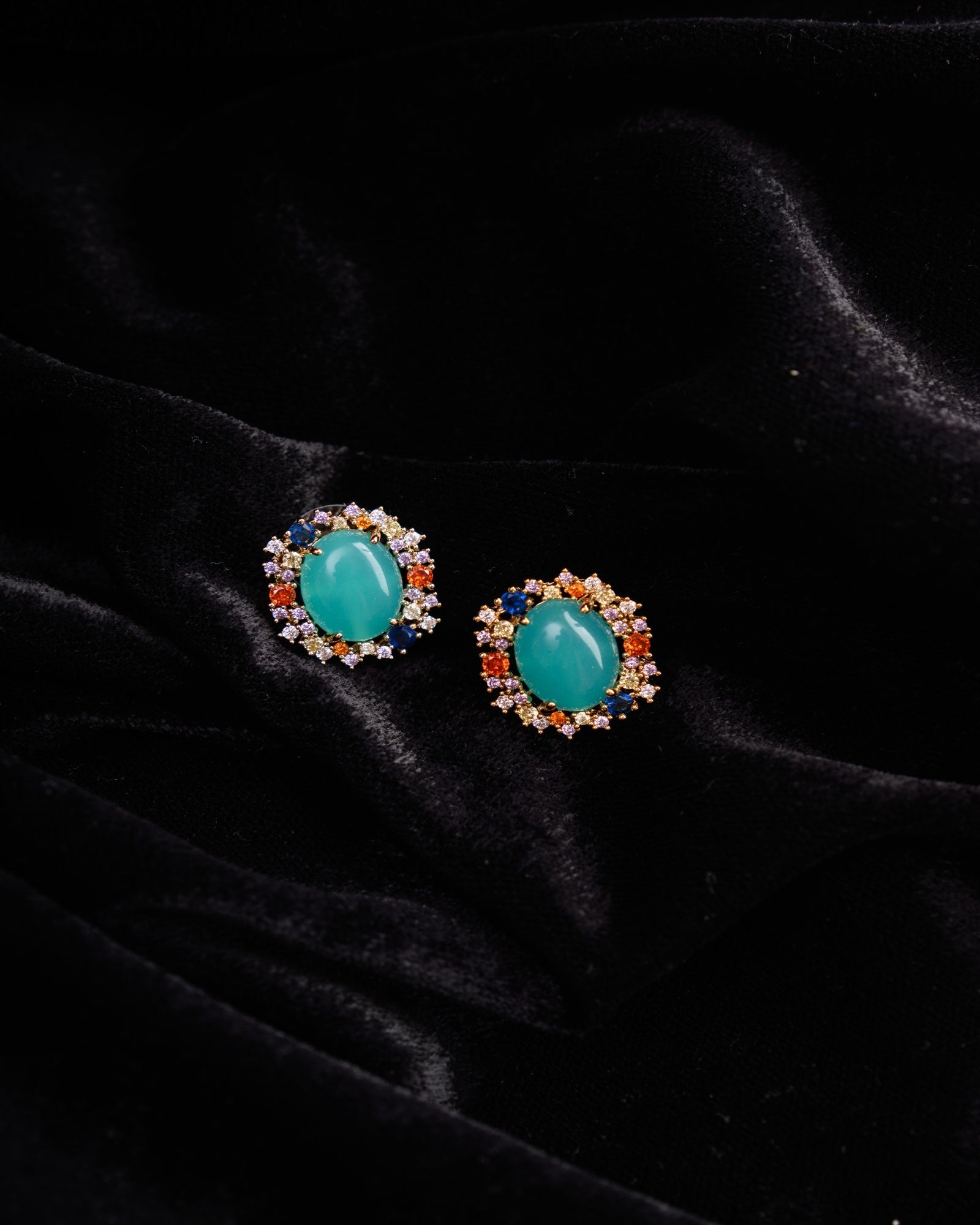 Green Pota Stone Earrings