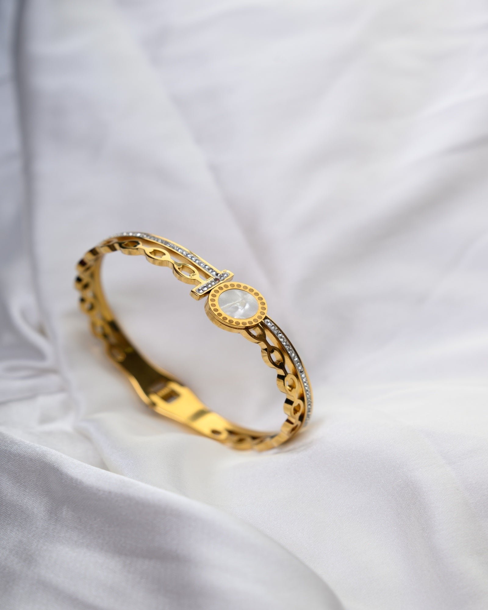 Golden Anti-Tarnish Enamel Bracelet
