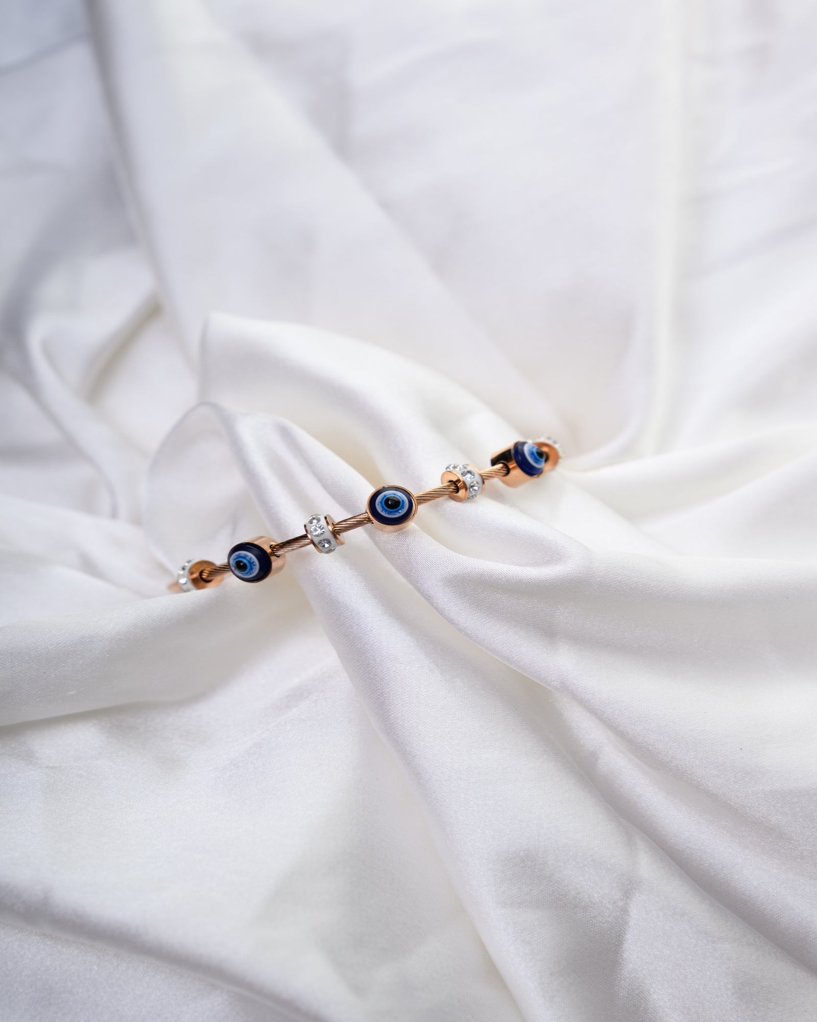 Rose Gold Evil Eye Anti-Tarnish Bracelet
