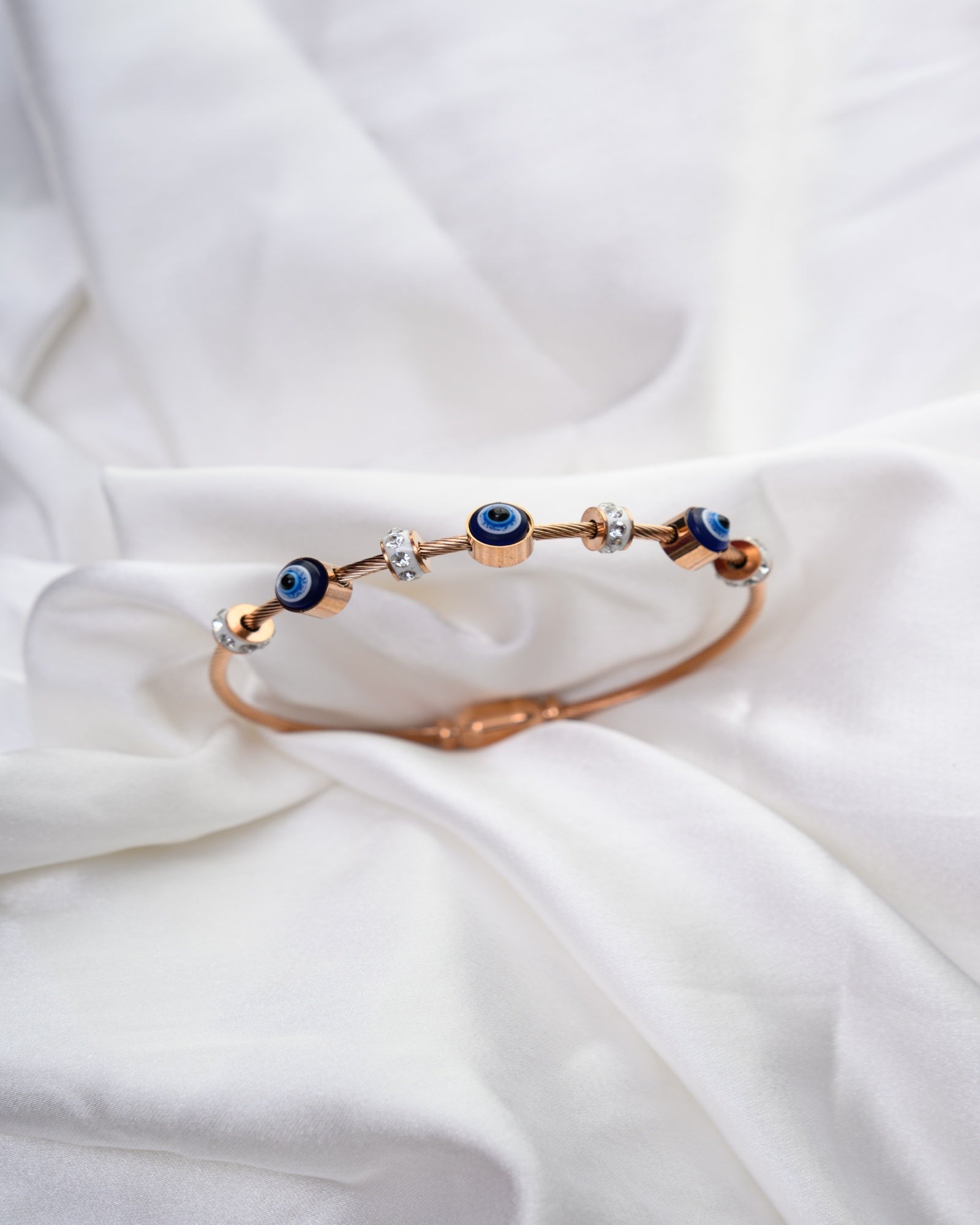 Rose Gold Evil Eye Anti-Tarnish Bracelet