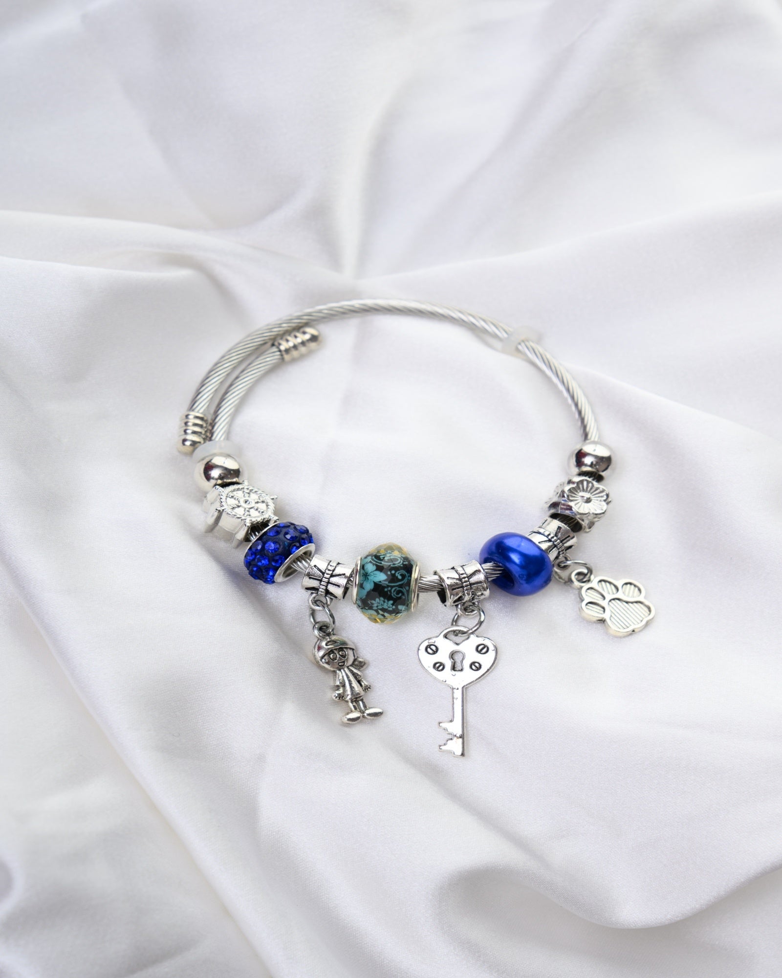 Silver Anti-Tarnish Charm Bracelet