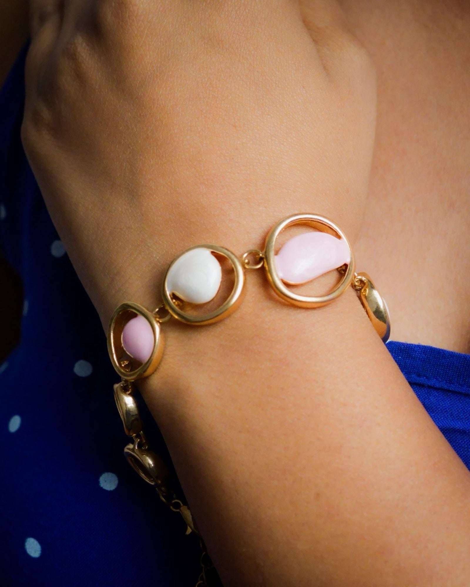 Pink White Anti-Tarnish Bracelet