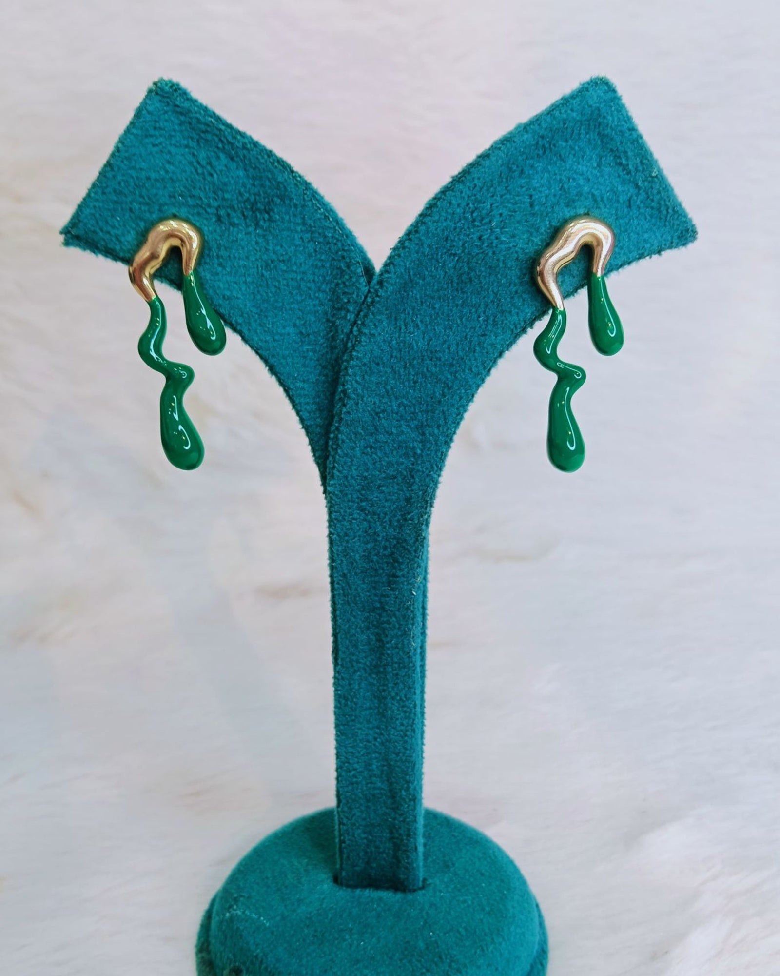 Anti-Tarnish Korean Green Earrings
