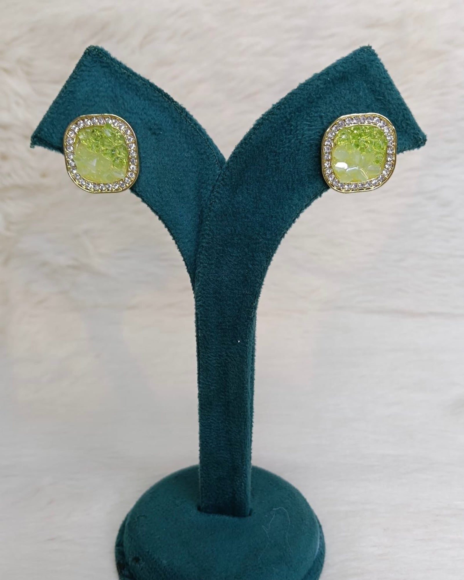 Apple Green Anti-Tarnish Earrings