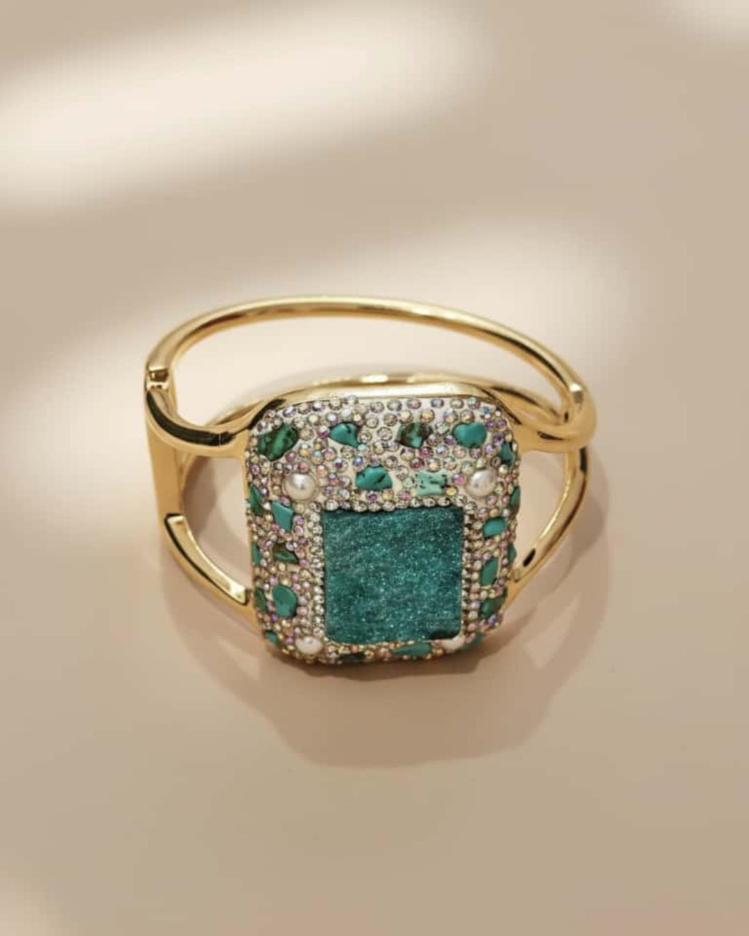 Firoza Bold Bracelet with Small Pearls