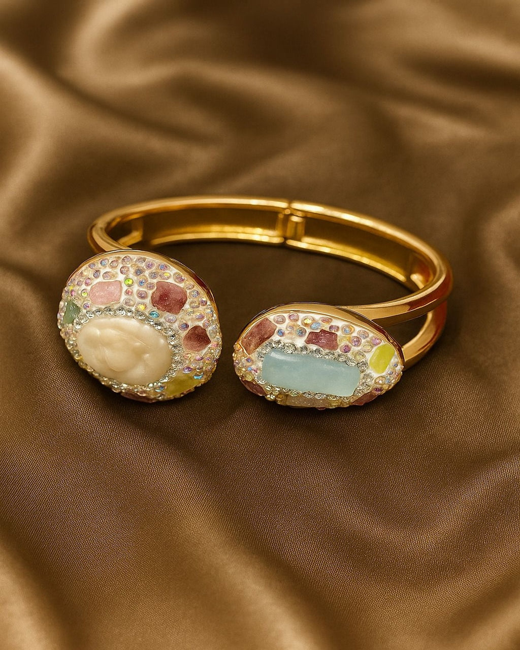 Pearl with Blue Quartz Turkish Bracelet