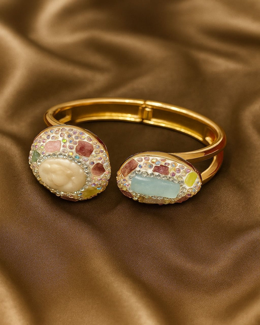 Pearl with Blue Quartz Turkish Bracelet