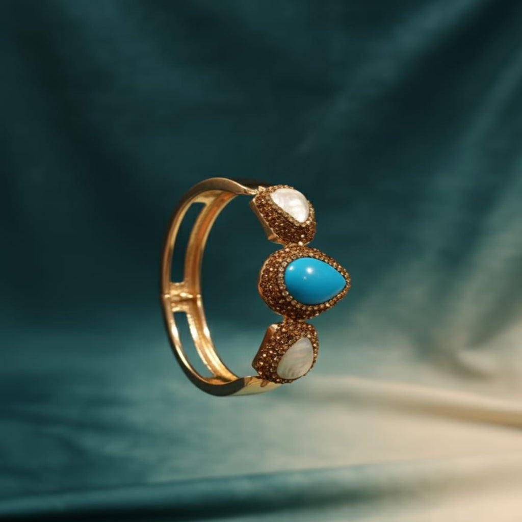 MOP with Firoza Turkish Bracelet