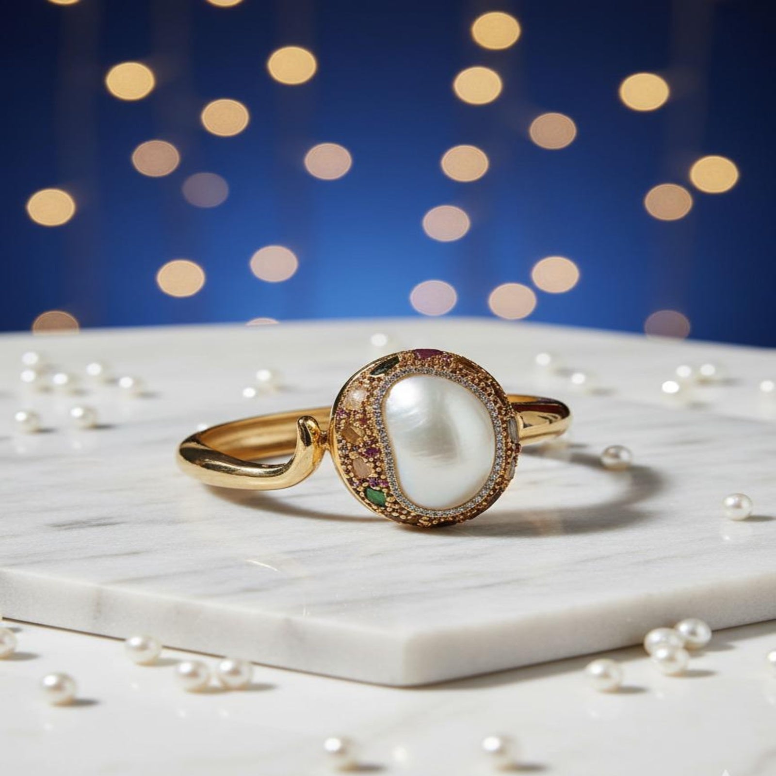 Golden Pearl Turkish Bracelet