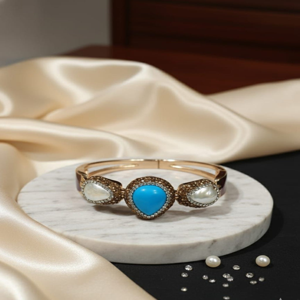 MOP with Firoza Turkish Bracelet