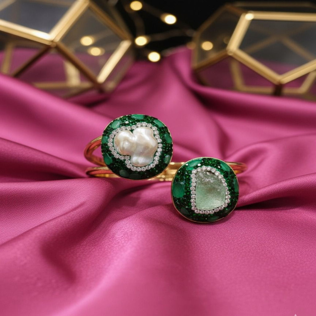 MOP with Emerald Turkish Bracelet