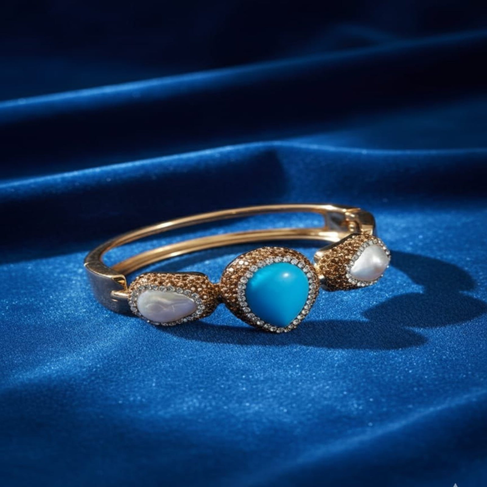 MOP with Firoza Turkish Bracelet