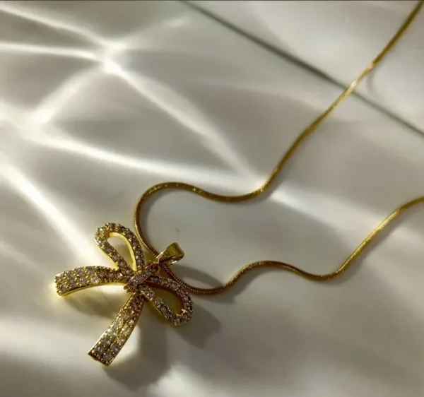 Bow Crystal Golden Chain