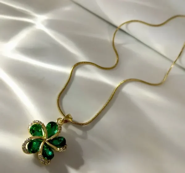 Green Crystal Flower Chain